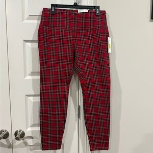 Westbound Red Plaid Leggings